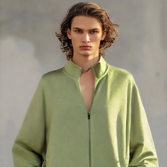 Ted Baker London Robine Olive Green Front Zip Jacket Size 6 (US XXL) - Picture 1 of 10
